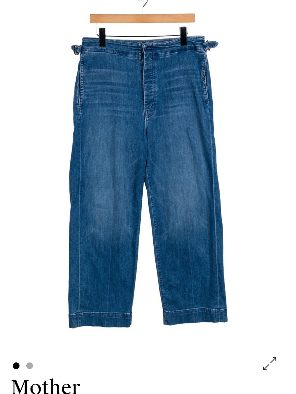 MOTHER  Indigo Relaxed Straight Jeans
Size 32 
The Cinch Greaser Ankle